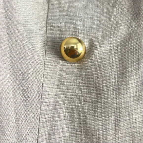 H by Halston Linen Blend Cropped Blazer Size M - Picture 3 of 10